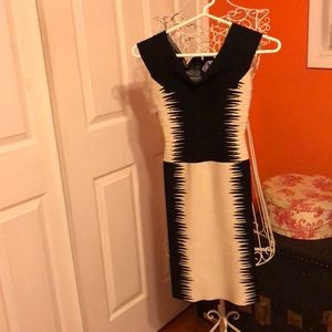 Herve Leger Black & White Bandage Dress